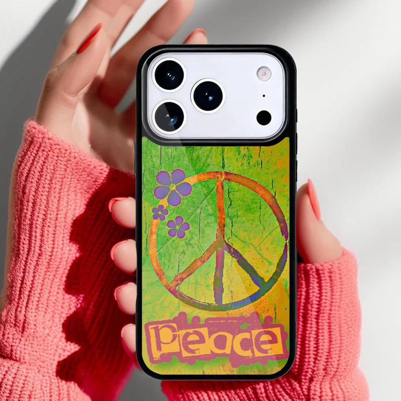 Hippy Hippie Psychedelic Art Peace Phone Case for iPhone 17 16 15 14 13 Pro Max Back Cover for 12 11 Pro Coque