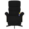 Massage Chair with Footrest Black Fabric