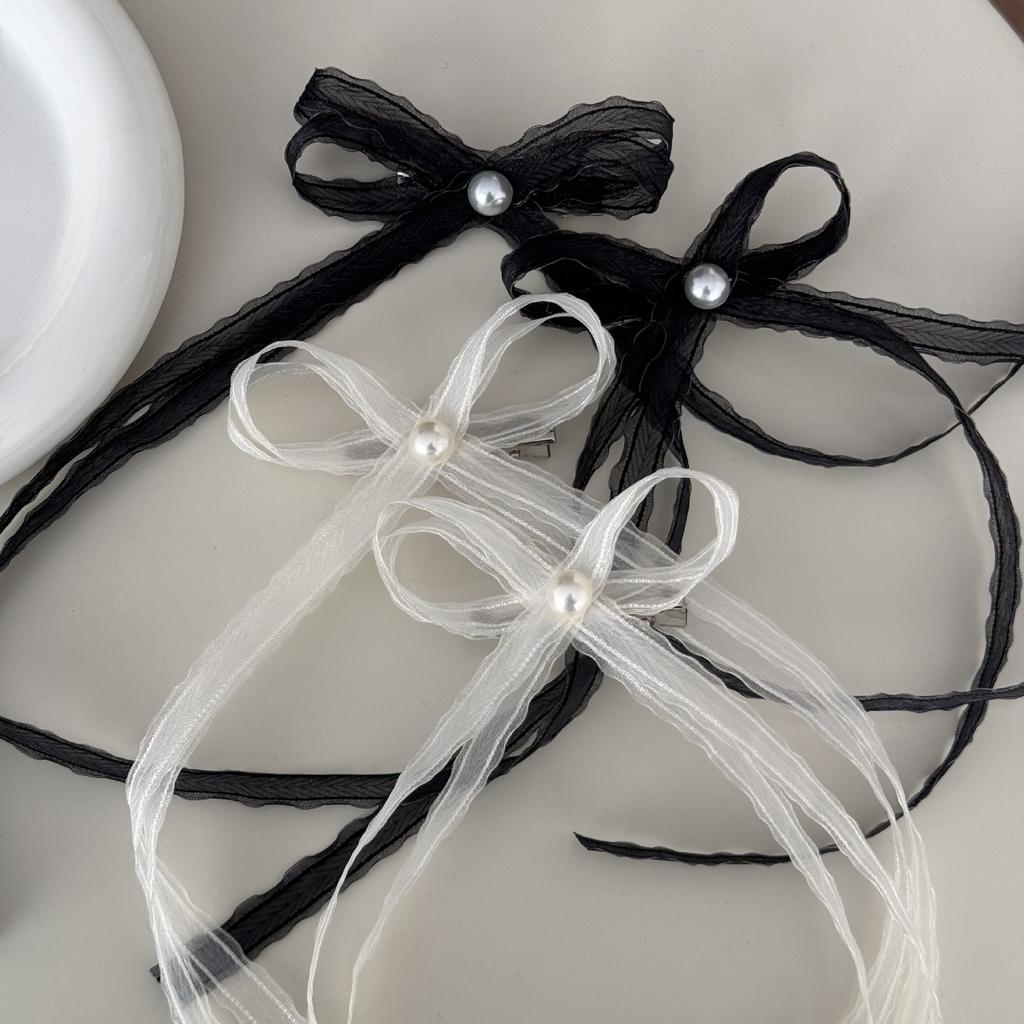 Hair clips for girls women bows pin accessories korean Ribbon new in crabs fairy  pearl popular vintage trendy fashion kpop