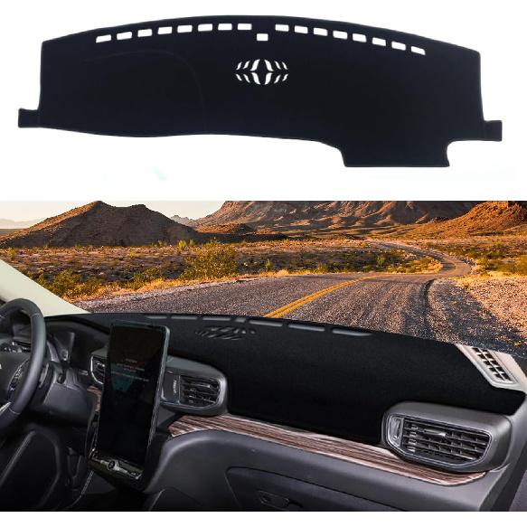 

Blazeray Dash Cover Mat for Ford Explorer 2020 2021 2022 2023 2024 Dashboard Cover Nonslip Dash Board Protector Mat Interior Accessories Sunshade Black Edge