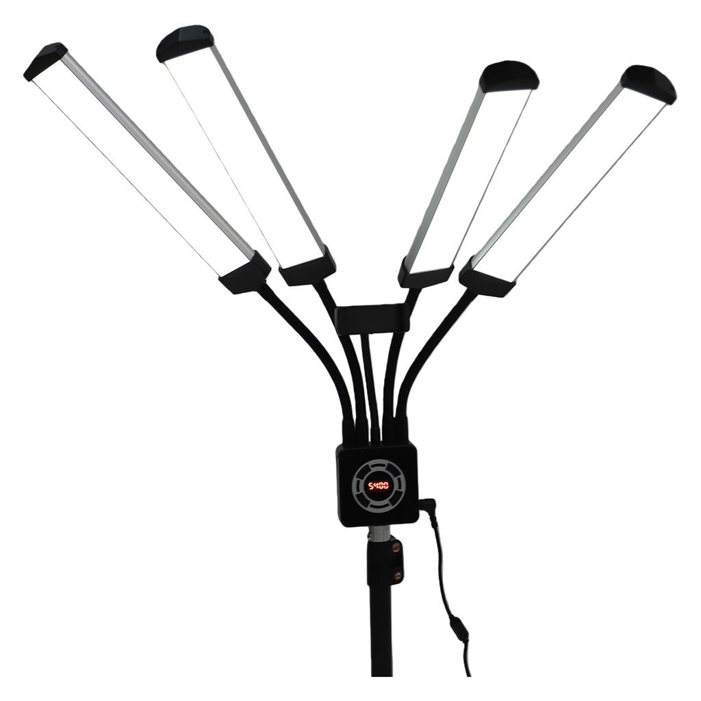 Flexible 4 Arms LED Video Light 3200K 5600K 360 Degrees Rotation Dimmable Photography Fill Light for Live Streaming
