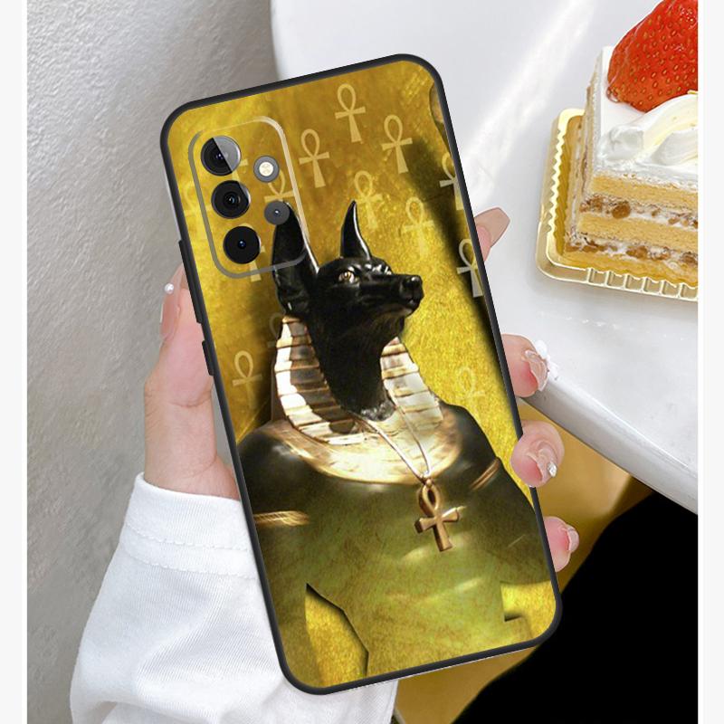 Egypt Nefertiti Anubis Ankh Case For Samsung Galaxy A55 A35 A15 A14 A34 A54 A73 A53 A33 A23 A13 A12 A32 A52 A51 Cover