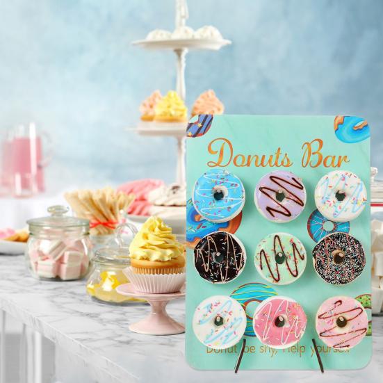 

Деревянная настенная витрина для пончиков, утолщенная, легко чистящаяся витрина большой емкости для вечеринок, мероприятий