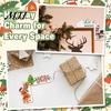 Christmas Home Interior Decor Door Corner Topper, Wooden Sign with Santa Claus Snowman And Gingerbread Decorative Plaque Man Prints, Easy Installation