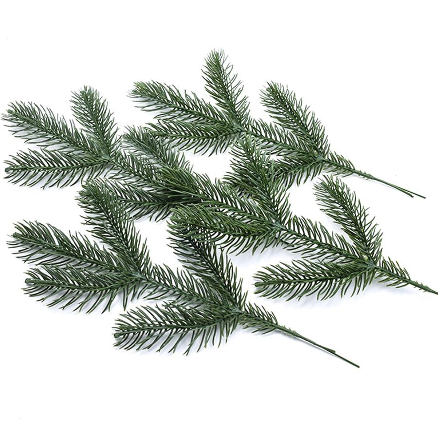 50/100pcs Artificial Plants Christmas Tree Home Room Decorations Accessory Wedding Outdoor Yard Garden Decorative Flowers Wreath