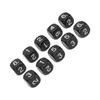 20PCS 6 Sided Number Dice Plastic 16mm Round Corner Polyhedral Dice Set for Numeral Teaching Board Games Black