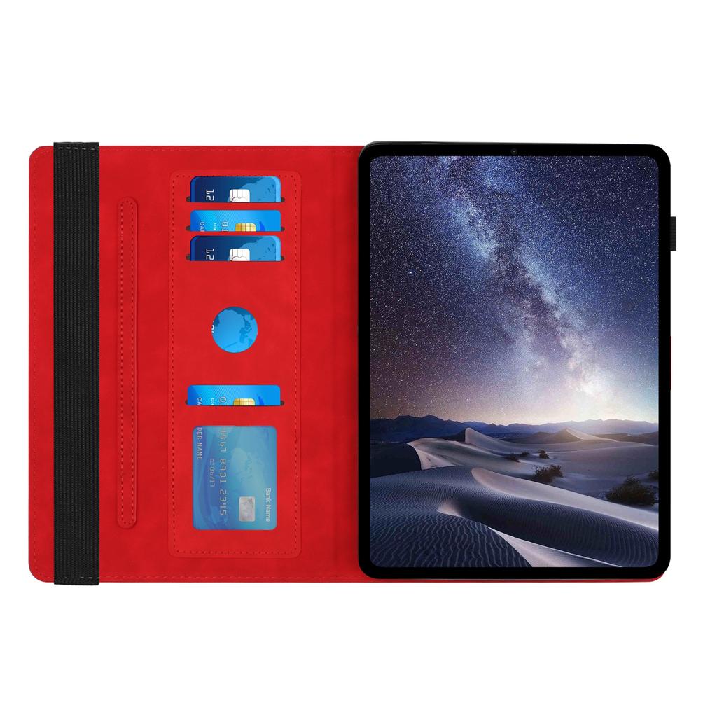Leather Case For iPad mini (2024) / (2021) Rotatable Honeycomb Imprinted Shockproof Tablet Cover with Stand