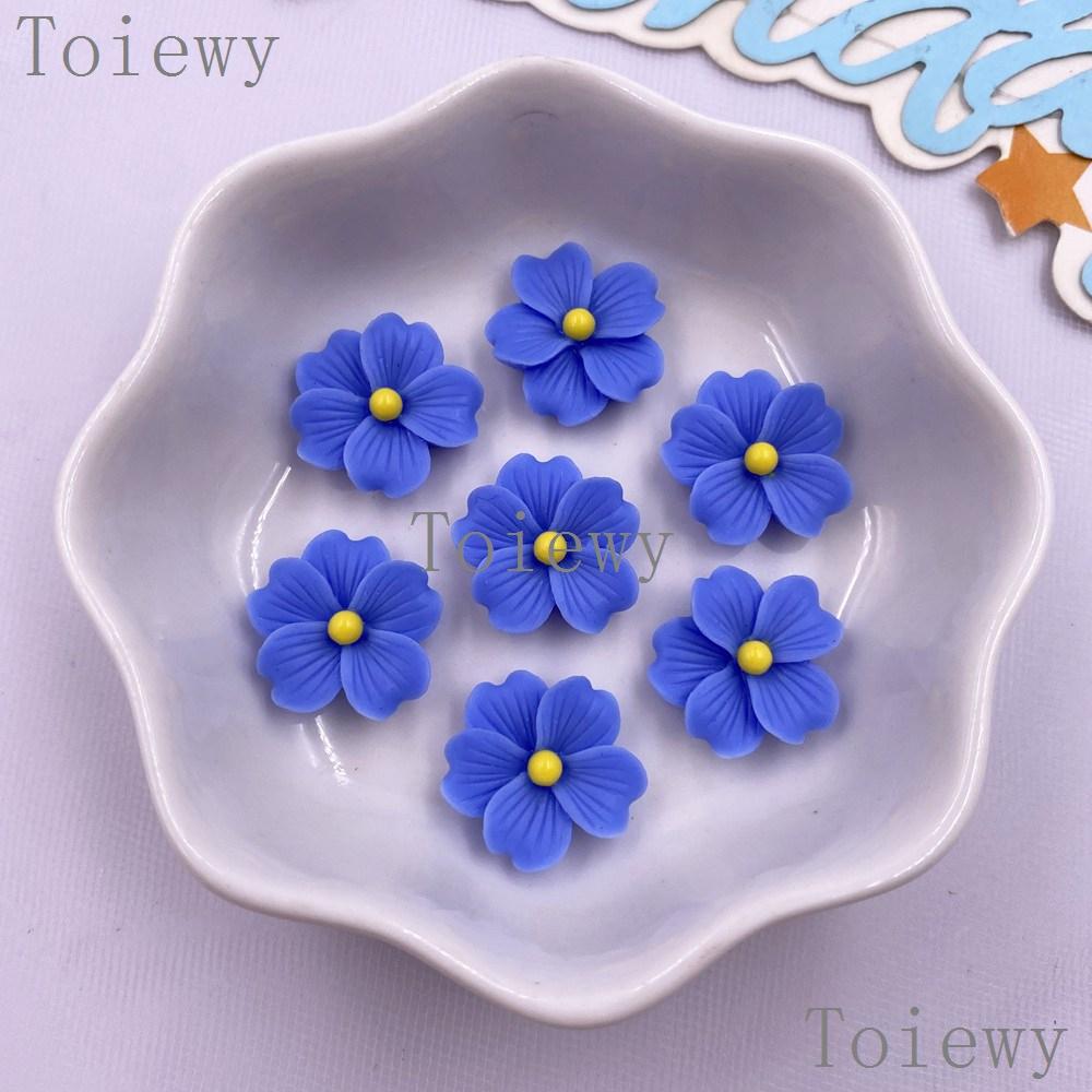 30 Piezas Resina Kawaii Colorido 16mm Flor Espalda Plana Piedra Gema Scrapbook DIY Boda Navidad Arte Decoración Accesorios para Joyería Manualidades