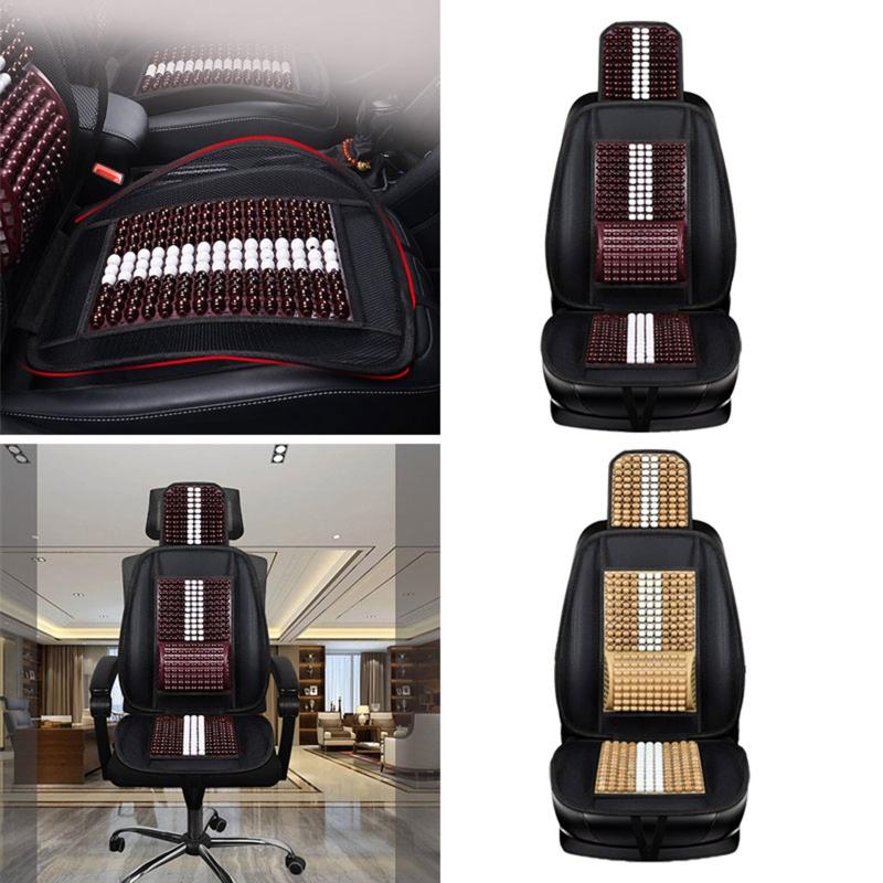 Premium Quality Summer Cool Car for Seat Cover Natural Wood Bead Massage Breathable for Seat Mat 2 Colors