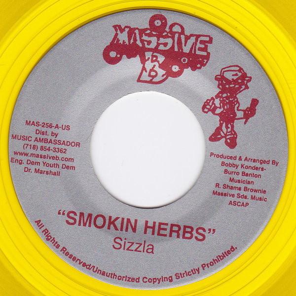 

7inch Record SIZZLA / CHOPPA CHOP - Smokin Herbs / Burn A Hypocrit MAS256 Massive B 2004 US Reggae, Ska & Dub Used