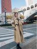 Women's Mid-Length Trench Coat: 2023 Korean High-End Casual Loose British Style Autumn Outerwear
