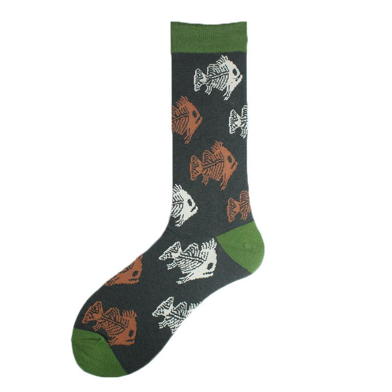 Men Dinosaur Astronaut Planet Crew Socks Harajuku Big Size Sokken Unisex Skateboard Divertidos Happy Design Hip Hop Funny Socks