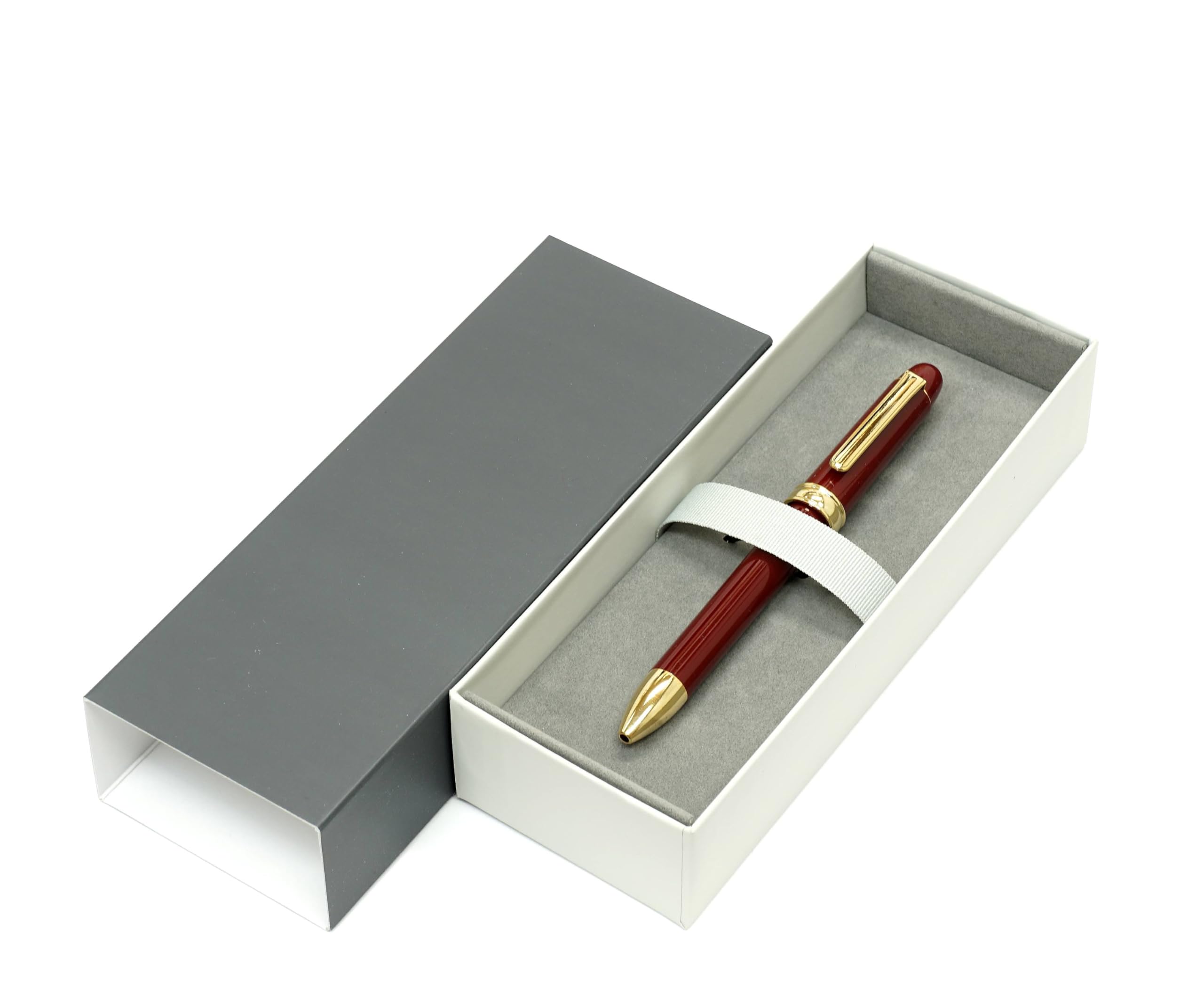 

Made in Rotating Ballpoint Plastic Barrel with Brass Parts Premium Japan, 2-Color Pen, No. 600, Red, Boxed, K7-2C600BP-1-R