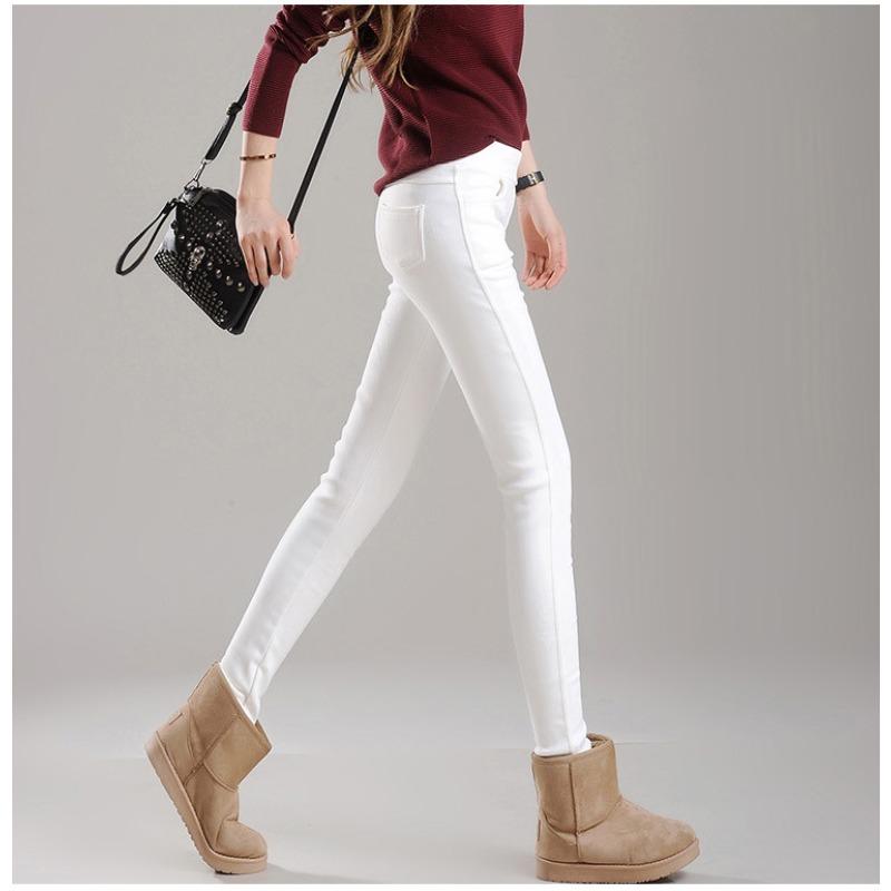 

Ношение обтягивающих брюк для женщин с маленьким размером ноги. Брюки-карандаш для осени и зимы. Теплые женские брюки. S