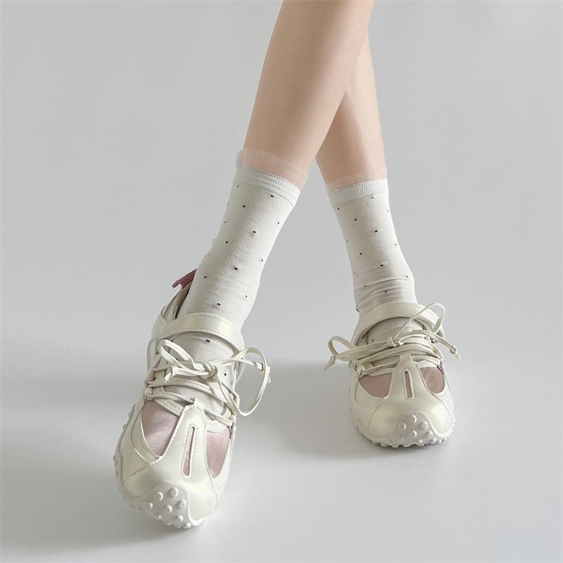 Pink Retro Flat Bottom Shallow Mouth Inner Height Increase German Training Shoes Women's Summer 2025 New Ballet Mary Jane Single Shoes