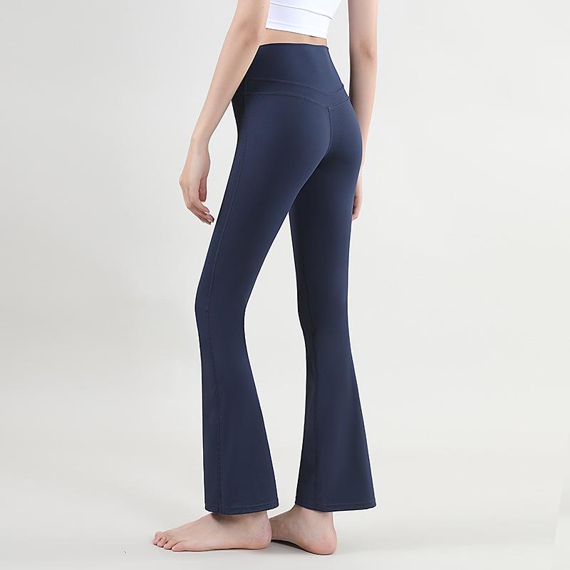 Women's yoga pants, summer hip-lifting, slightly flared, wide-leg sports flared pants, high-waisted slimming yoga fitness leggings