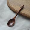 Decorative Thread Wrapped Nanmu Wooden Long Handle Spoon