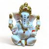 Handmade Marble Dust Lord Ganesha 4.5 Inch for Diwali God Idol Art Figurine for Home Car Dashboard Ganpati Ganesh Murti Temple Pooja Decorative