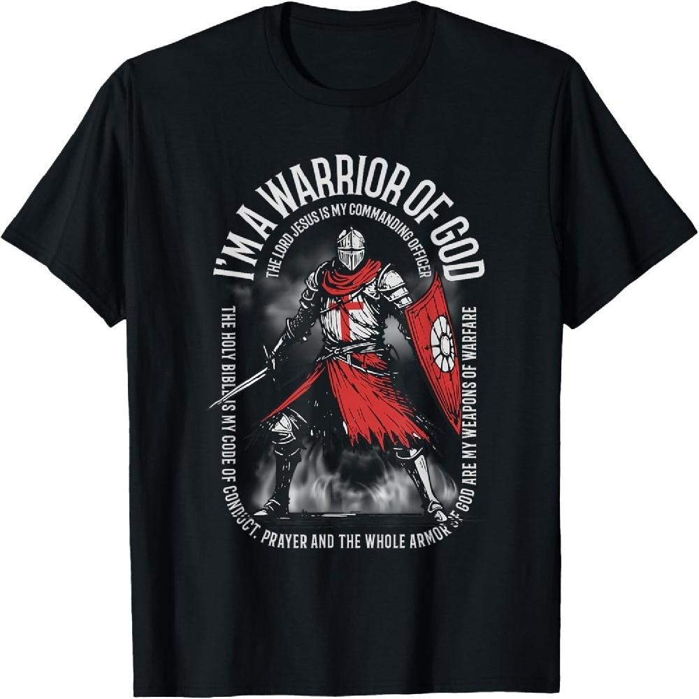 I m A Warrior Of God - Christian Knight Quote T-Shirt XXXXXL чёрный