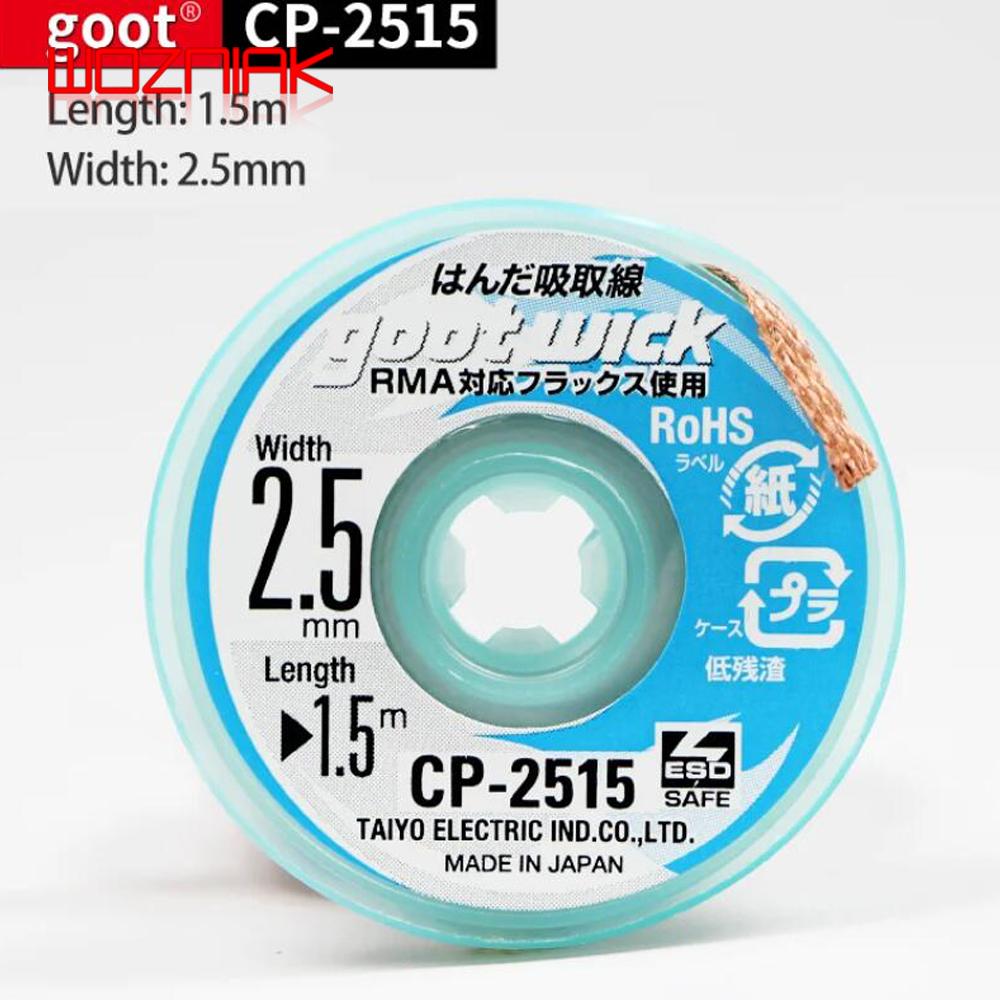 GOOT Original High Quality Desoldering Wick With Braided Copper Wire CP2015 1515 3015 3515 2515 BGA Solder Paste Remover tools