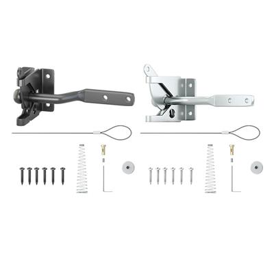 Fence Gate Latch Self Locking Gravity Latch Cable Pull Spring Loaded Door Locks for Courtyard Yard Shed Barn Doors Metal Fence