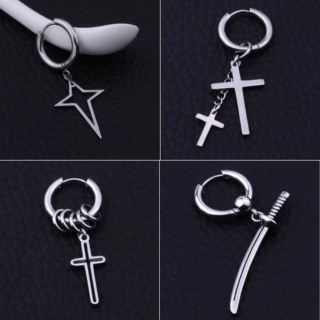 Trendy Unisex Korean-Hong Kong Small Circle Titanium Earrings: Minimalist Niche Design