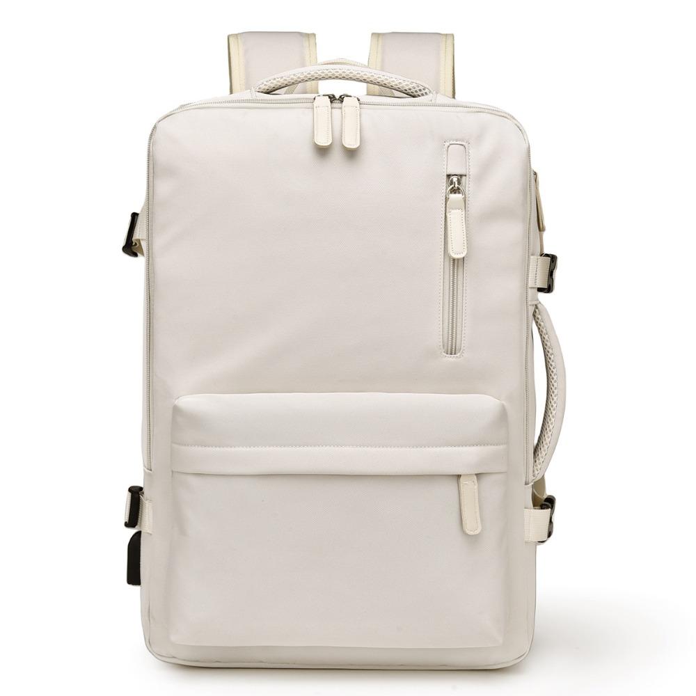 Einfarbiger erweiterbarer Rucksack mit großem Fassungsvermögen, leichte Reise-Aufbewahrungstasche, multifunktionale Tasche für Schule und Freizeit