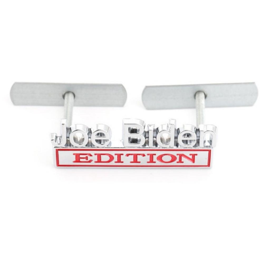 1Pc 3D Metal Joe Biden Edition Logo Car Front Grille Badge Side Fender Rear Trunk Emblem Sticker Decal