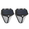 2Pcs Solar Motion Sensor Alarm Warning Light Audio Alarm Lamp 4 Modes Waterproof for Home Garden