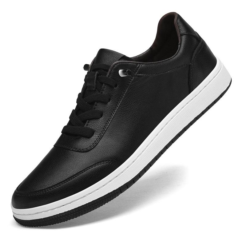 Men s 2025 White Genuine Leather Slip-On Hollow Summer Business Board Shoes 45