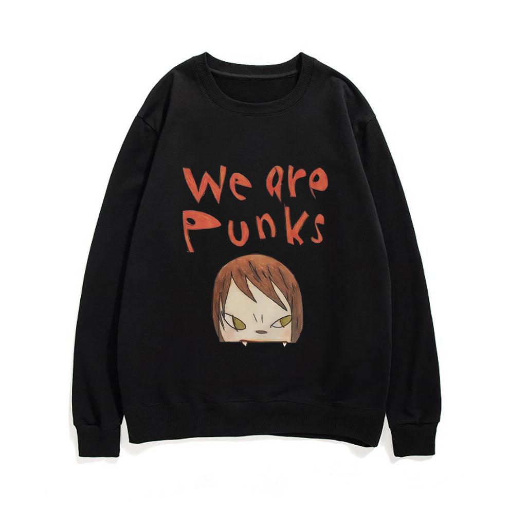 

Yoshitomo Nara We Are Punks Vampire Baby Graphic Sweatshirt Men Women Fashion Cartoon Pullover Funny Male Oversized Sweatshirts 3XL