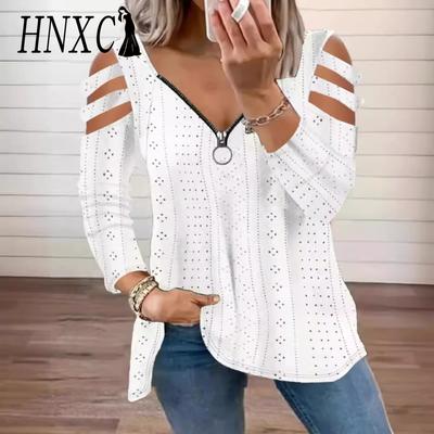 Moda damska Casual Letnie bluzki i koszule z nadrukiem w jednolitym kolorze z krótkim rękawem i dekoltem w kształcie litery V