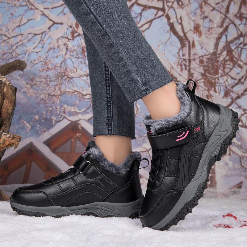 Par Eldre Sko Mor Vandre Sko Vinter Fløyel Varm Sklisikker myk såle Middelaldrende og eldre far snøstøvler