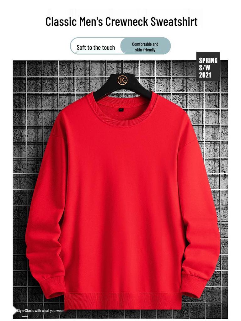 Unisex Cotton Hoodie: Solid Color, Loose Fit, Plus Size, Casual Sports, Long Sleeve, M-8XL