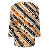 Womens Casual Halloween Print V Neck Three Quarter Sleeve Top Lightweight Stretchy Blouse for Fall Seasonal Wear