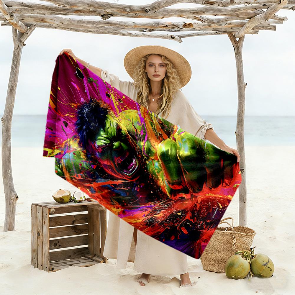 Hulk Beach towel for beach travel lightweight Oversized, foldable, portable, travel beach towel Vibrant Pattern Perfect Birthday Christmas Gift Idea