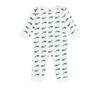 Snapless Romper A0CKM 12 months 74cm [Petit Bateau] Off-white/Green