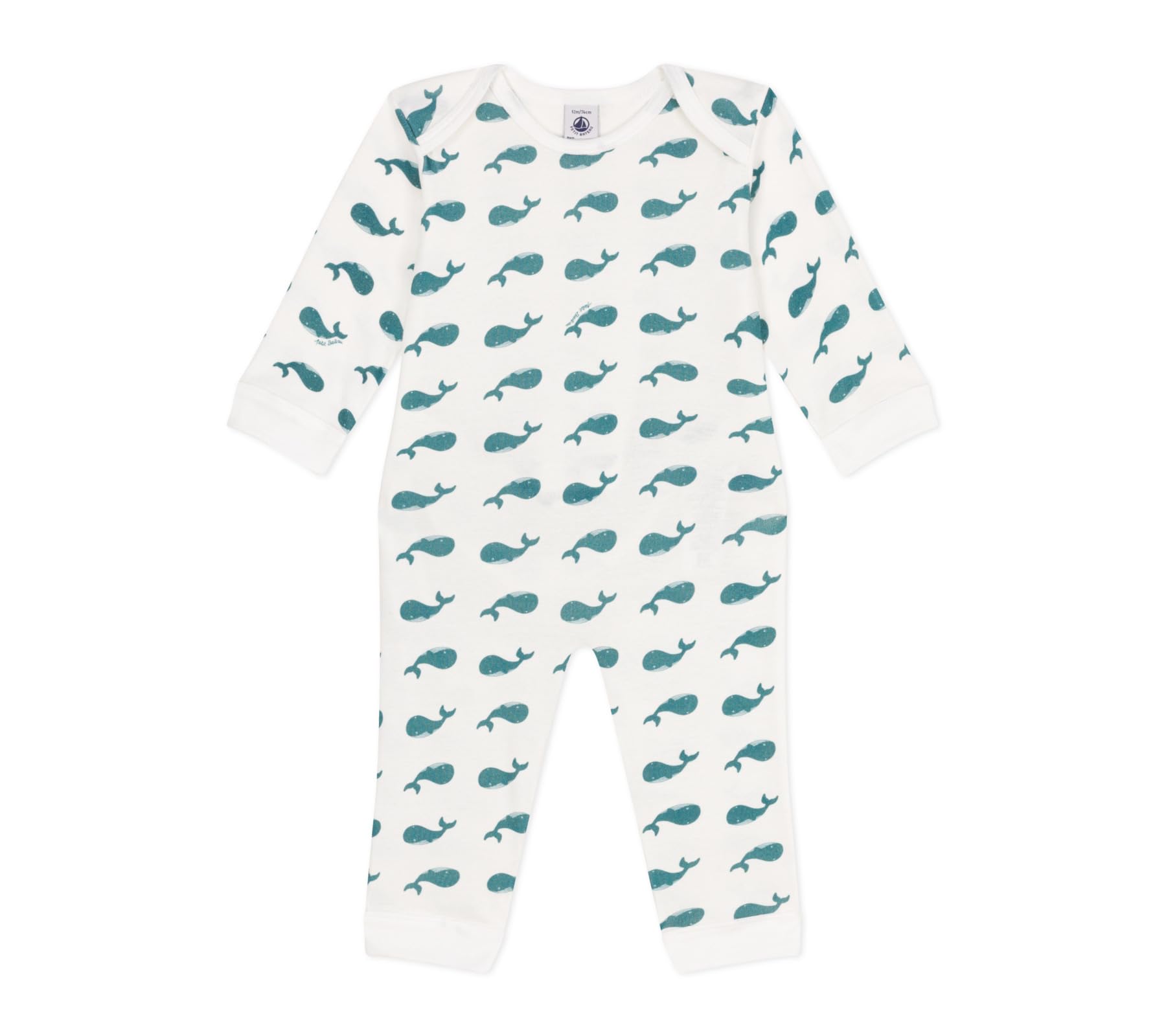 

Snapless Romper A0CKM 12 months 74cm [Petit Bateau] Off-white/Green