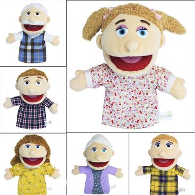 Handpuppe zum Geschichtenerzählen für die Familie, Rollenspiele für die Familie, interaktives Spielzeug, Handpuppe mit offenem Mund und Plüschfigur