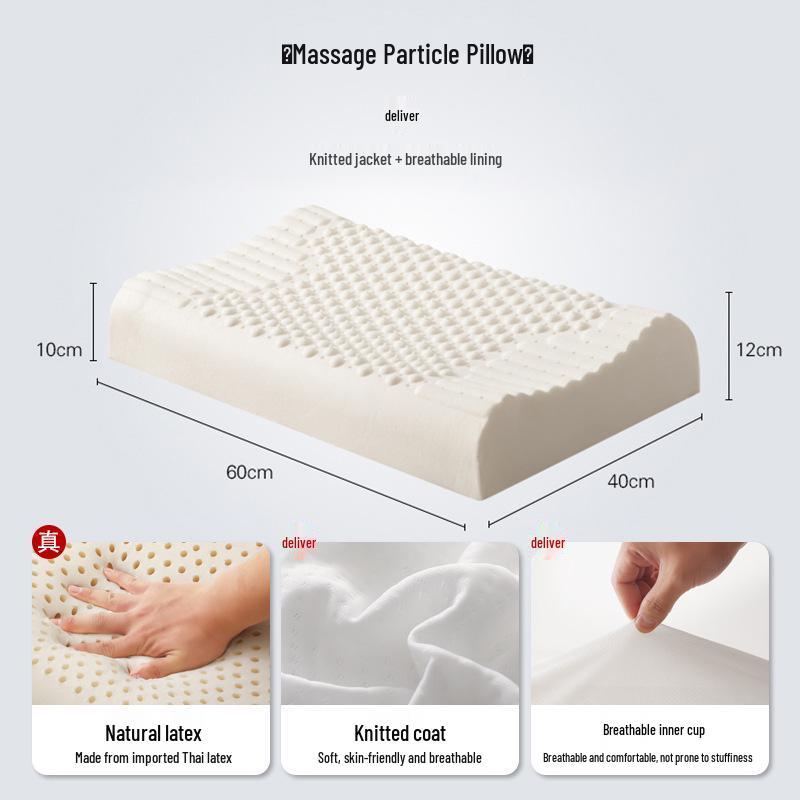 Thailand Latex Beauty Neck Support Pillow with Massage Core