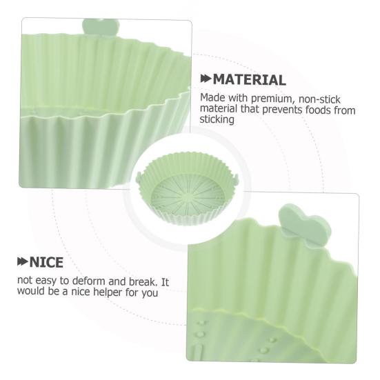 Silikonová vložka do horkovzdušné fritézy, nepřilnavý opakovaně použitelný pekáč na dorty, talíře na pizzu, kulatý koš do horkovzdušné fritézy na dorty, sušenky, smažené kuře