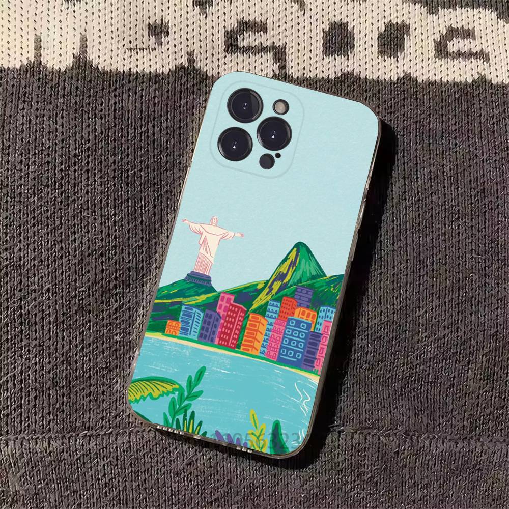 

Rio C-Christ the R-Redeemer Phone Case For iPhone17 16 15 14 13 12 11 Pro Xs Max Mini Plus Antislip Shockproof Hard iPhone16pro