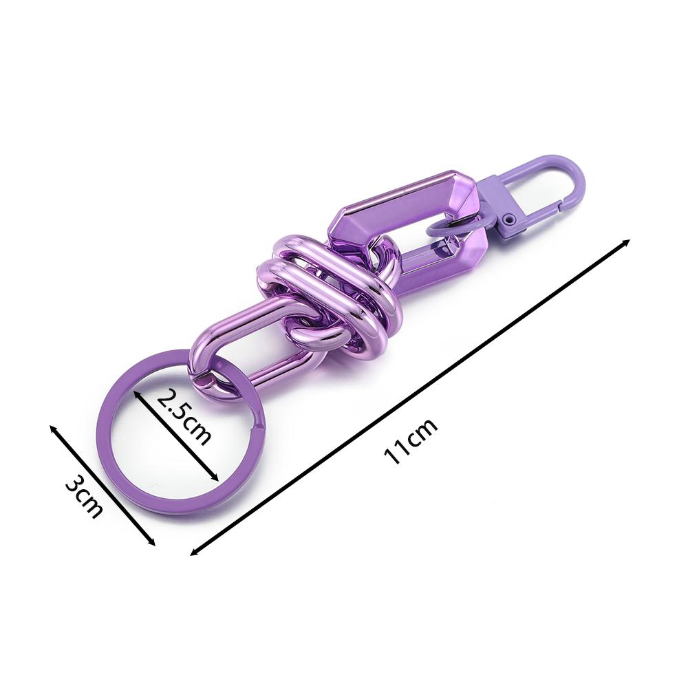 1pc Colorful Acrylic Links Chain Keychain Handmade Car Key Ring for Women Men Handbag Accessories DIY Friendship Gifts