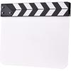 Andoer 30 * 24cm/ 12 * 9in Acrylic Film Clapboard Movie Directors Clapper Board Slate Cut Action Scene Blank Clap Board Dry Erase with White & Black
