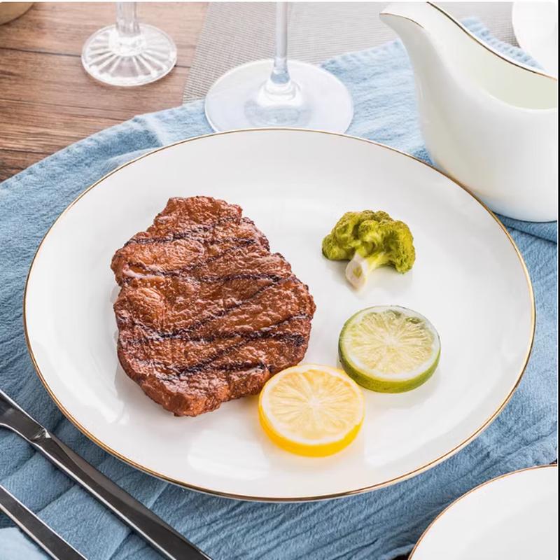 SIFAR Keramik-Essteller mit Goldrand