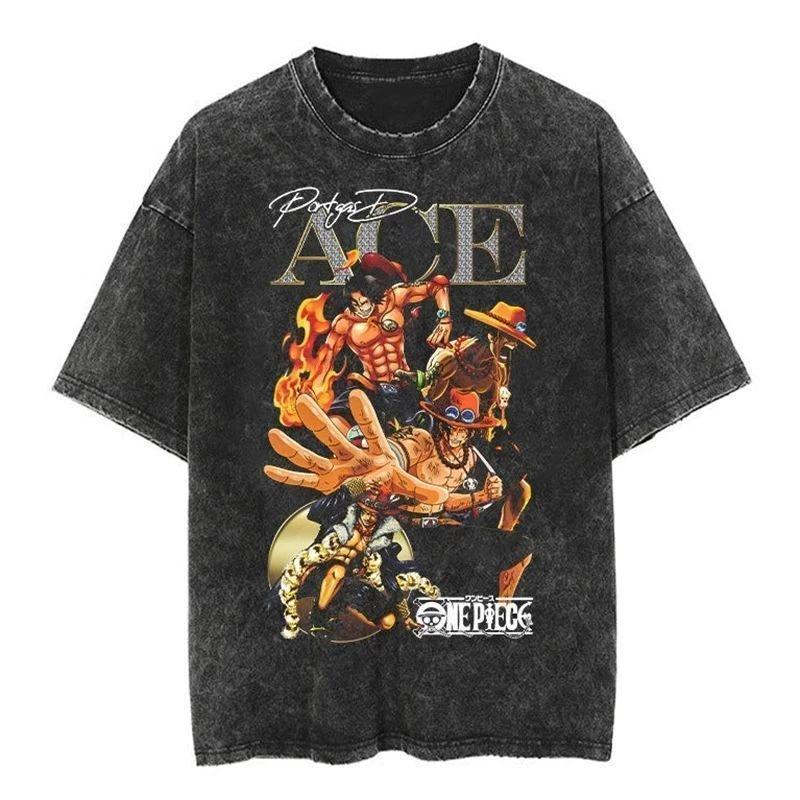 One Piece D.ACE Cosplay Anime Manga T-Shirt Tee Undershirt Cotton 2XL