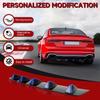 Universal Black Blue Red Shark Fin Three-Section Car Rear Bumper Lip 5-Fin Diffuser Universal Spoiler A Body Kit For Honda