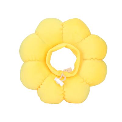 Kegelförmiges Katzenhalsband in Sonnenblumenform, verstellbar, chirurgische Erholung, elisabethanische Halsbänder für Katzen und Kätzchen