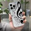 Music Note Painted Transparent Phone Case For Samsung Galaxy S26 S23 S24 S25 Ultra S22 S21 S20 Plus FE A50 5G Protective Cover
