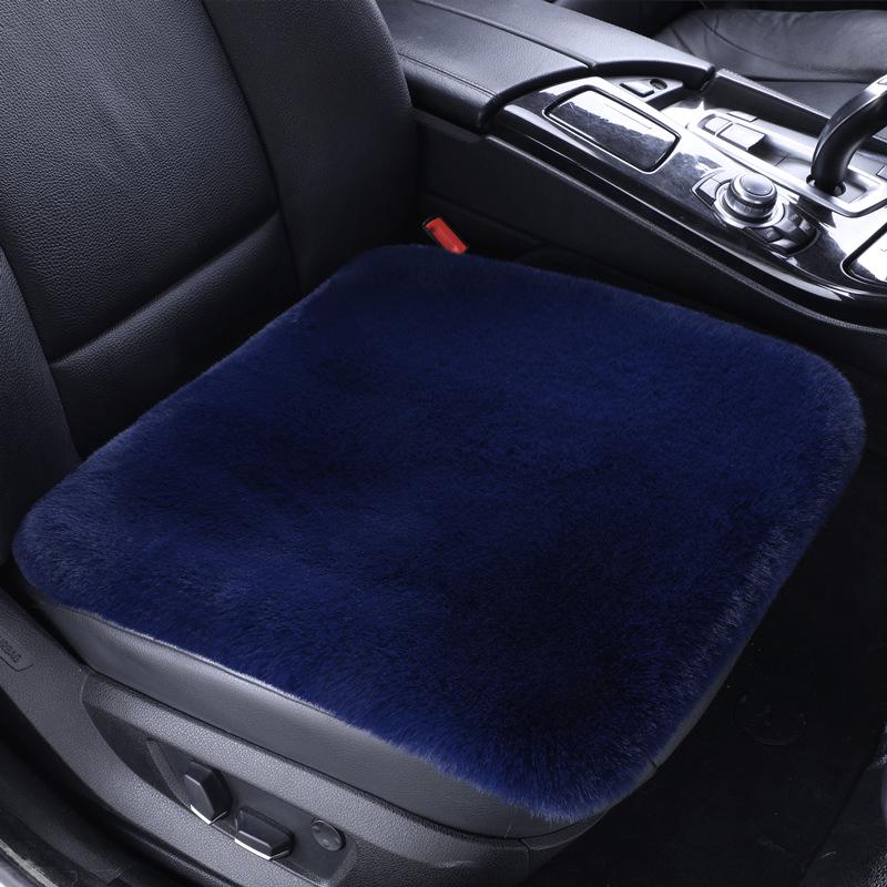 Thick Winter Plush Heated Car Seat Cushion - No Backrest, Single Seat Pad